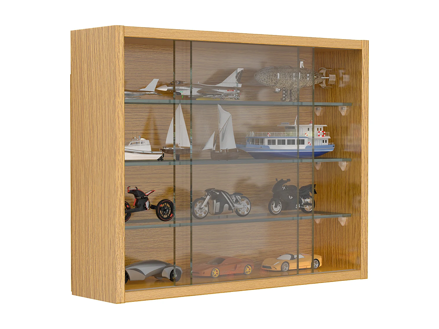 Hangende vitrinekast wanddisplay glas Drivalo S