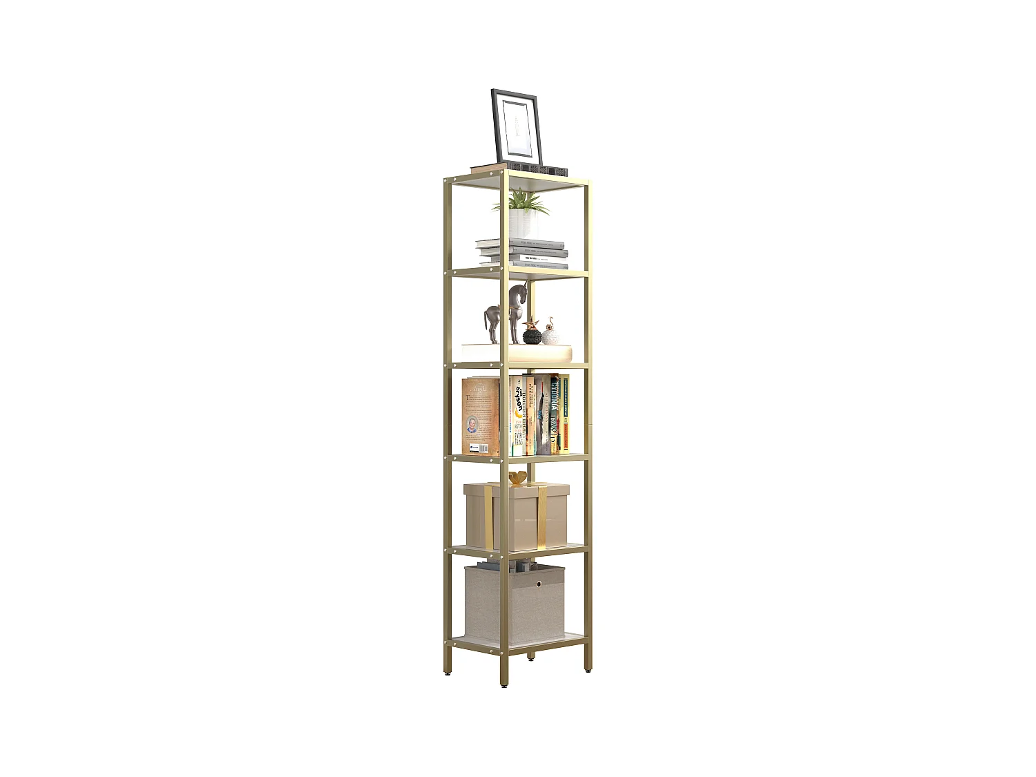 Standing cabinet Vinali Gold H. 165 x W. 40 x D. 30 cm
