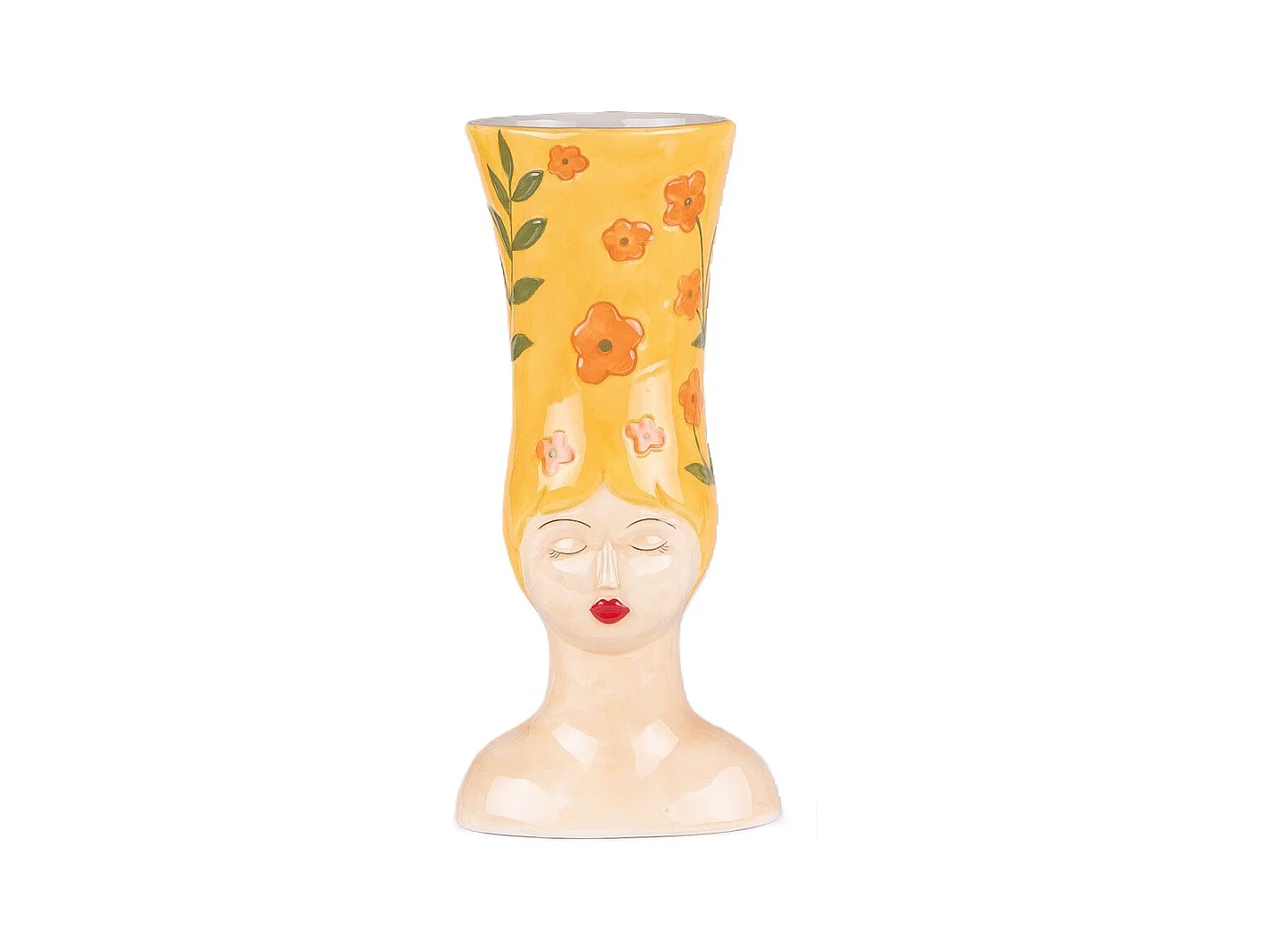 Vase femme marge jaune 39 cm