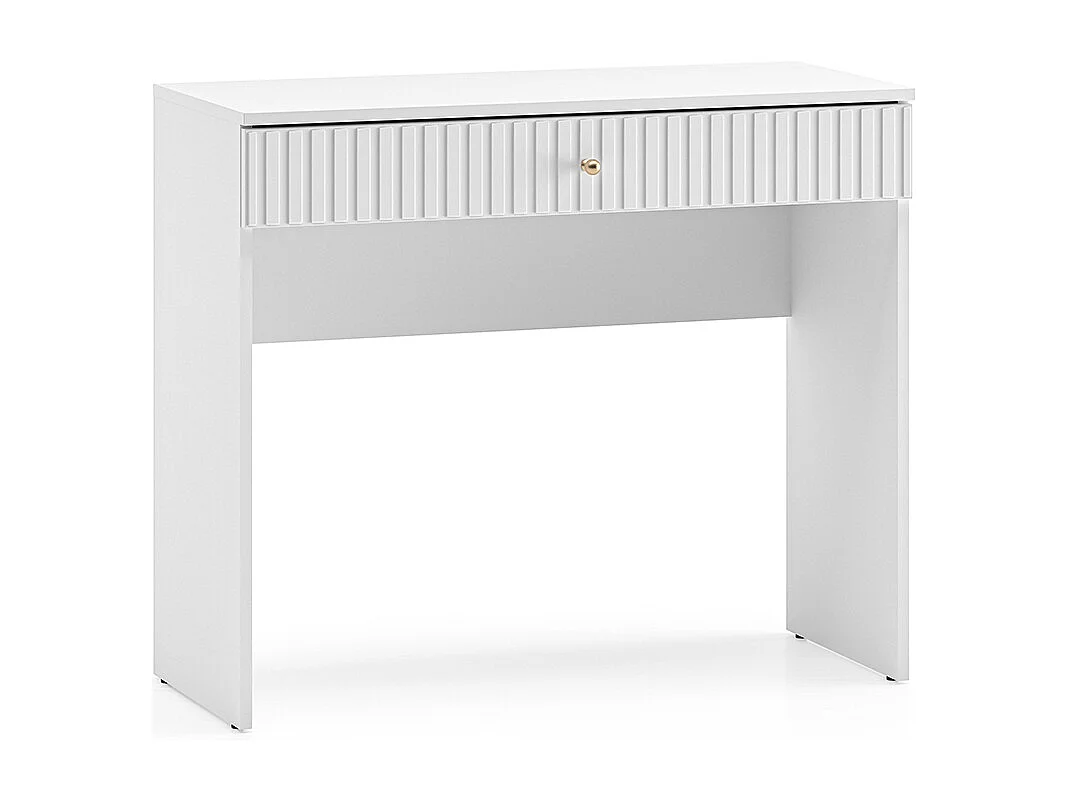 Console coiffeuse 1 tiroir Luor Blanc