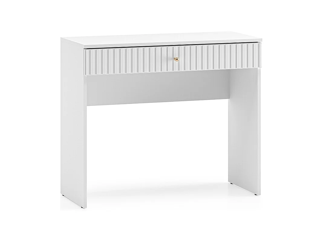 Luor Wit 1-lade kaptafel console