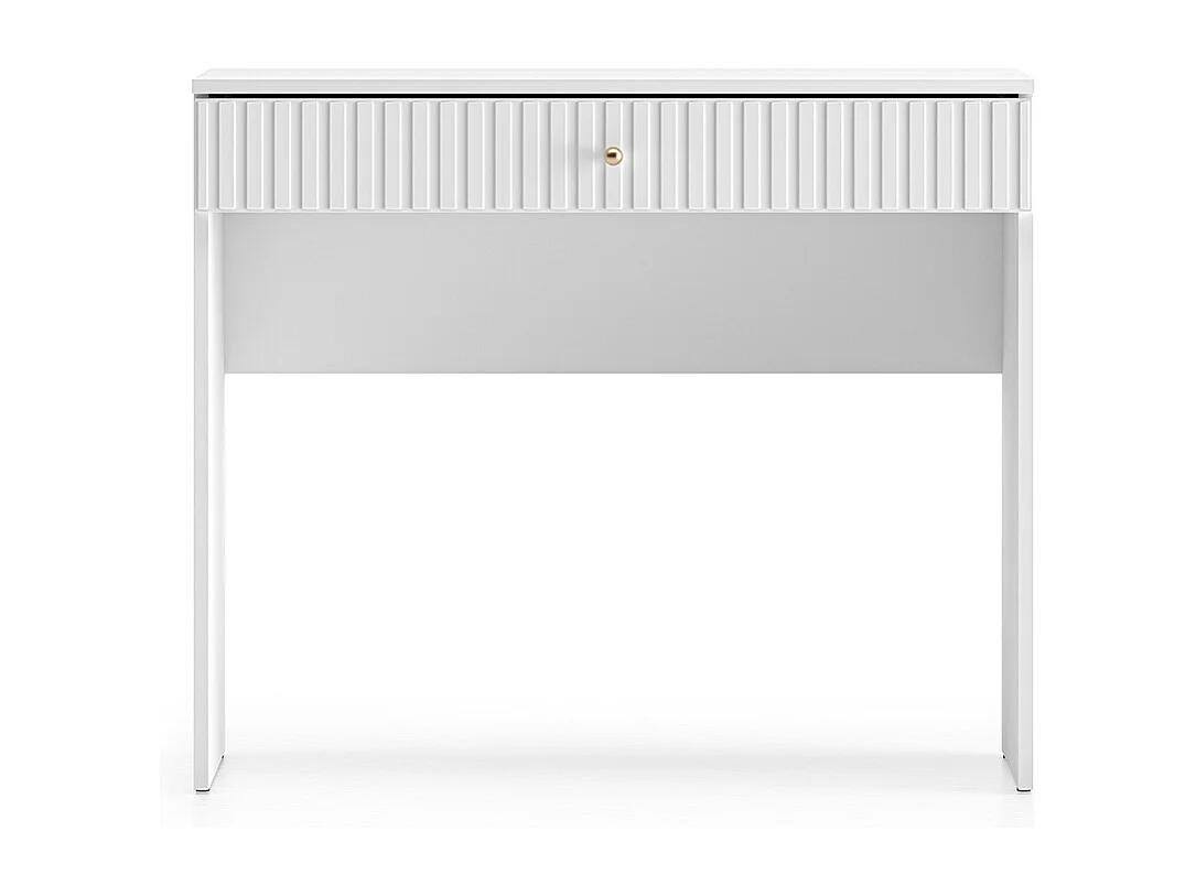 Console coiffeuse 1 tiroir Luor Blanc
