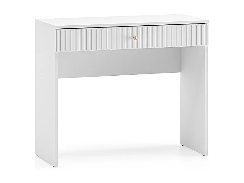 Console coiffeuse 1 tiroir Luor Blanc