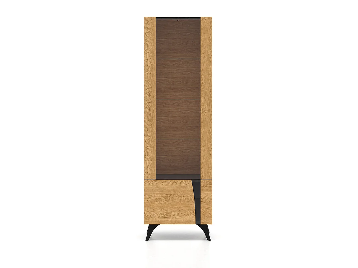 Vitrine 2 portes gauche Soah Bois et Noir