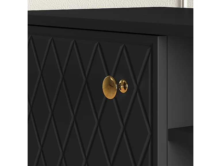 Manoé Zwart 2-deurs TV-meubel 160 cm