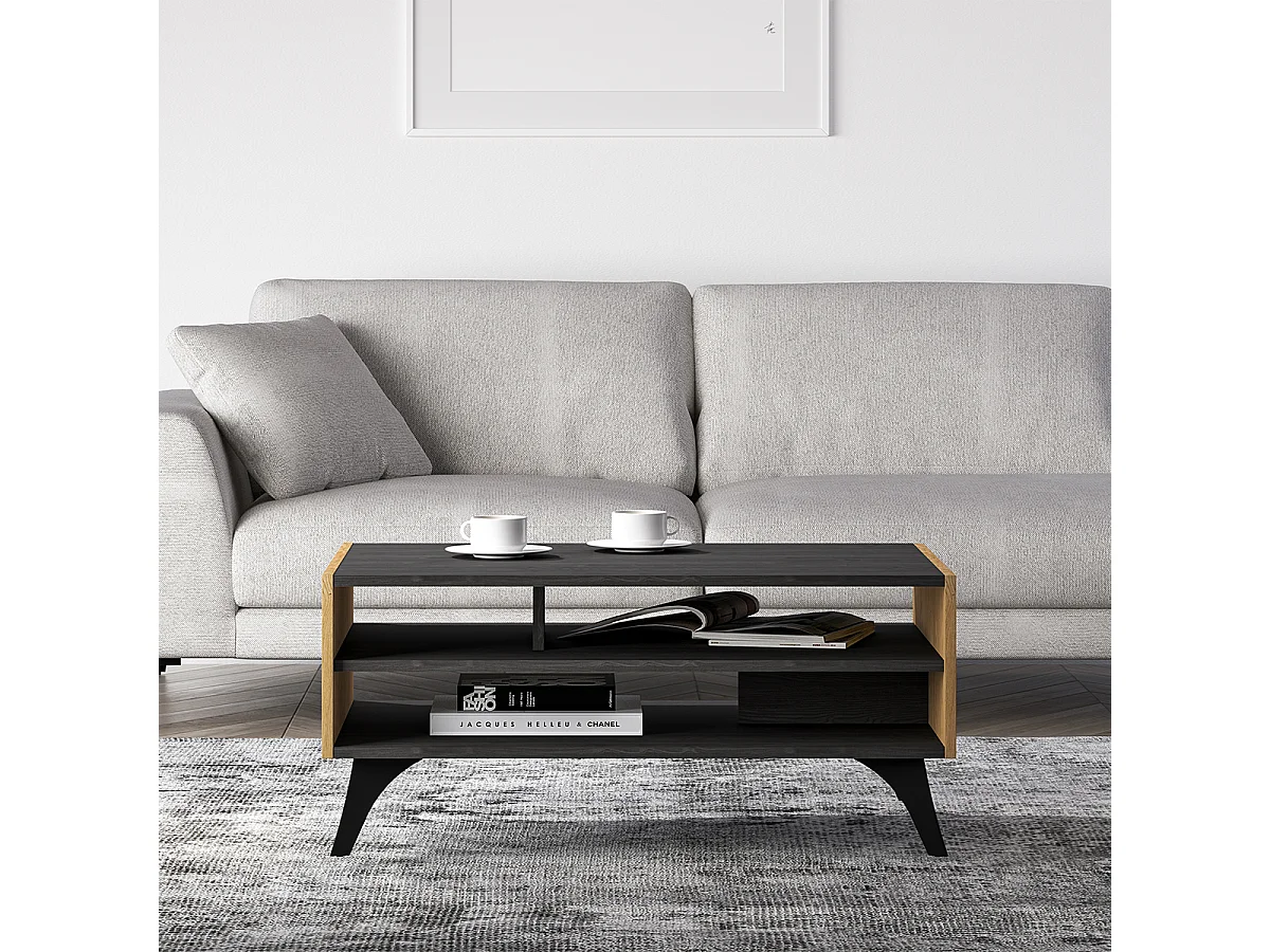 Table basse Soah Bois et Noir
