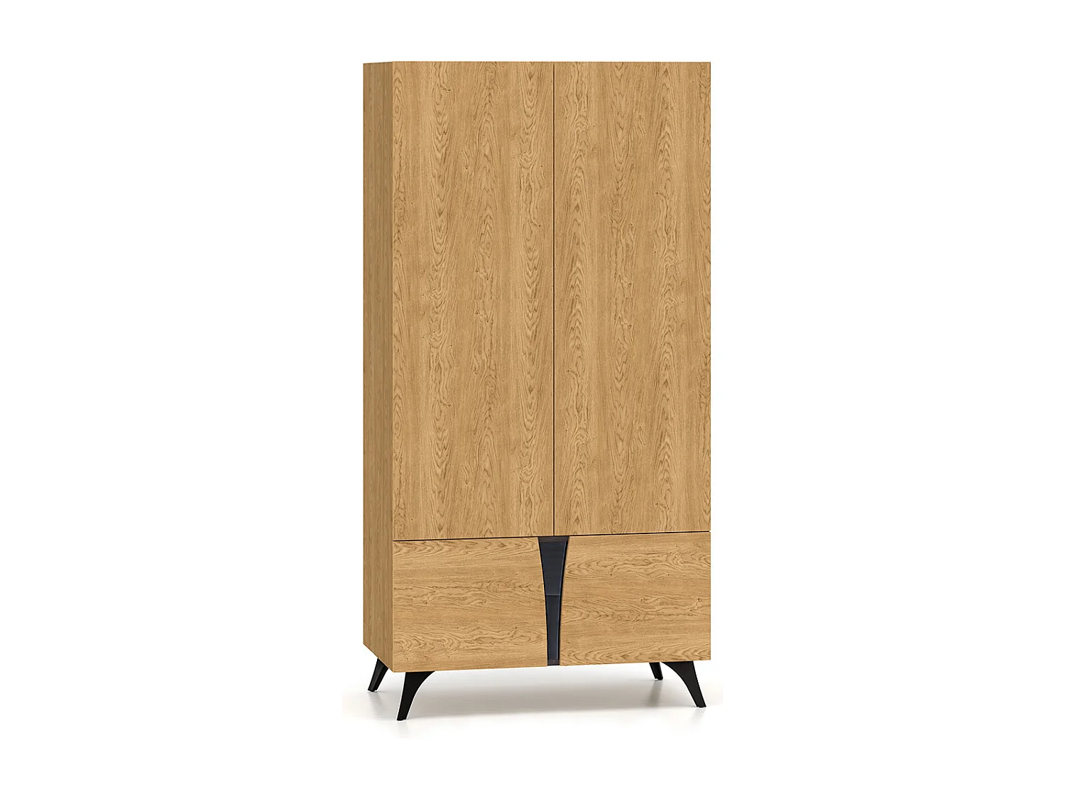 Armadio 4 ante Soah marrone e nero 190cm