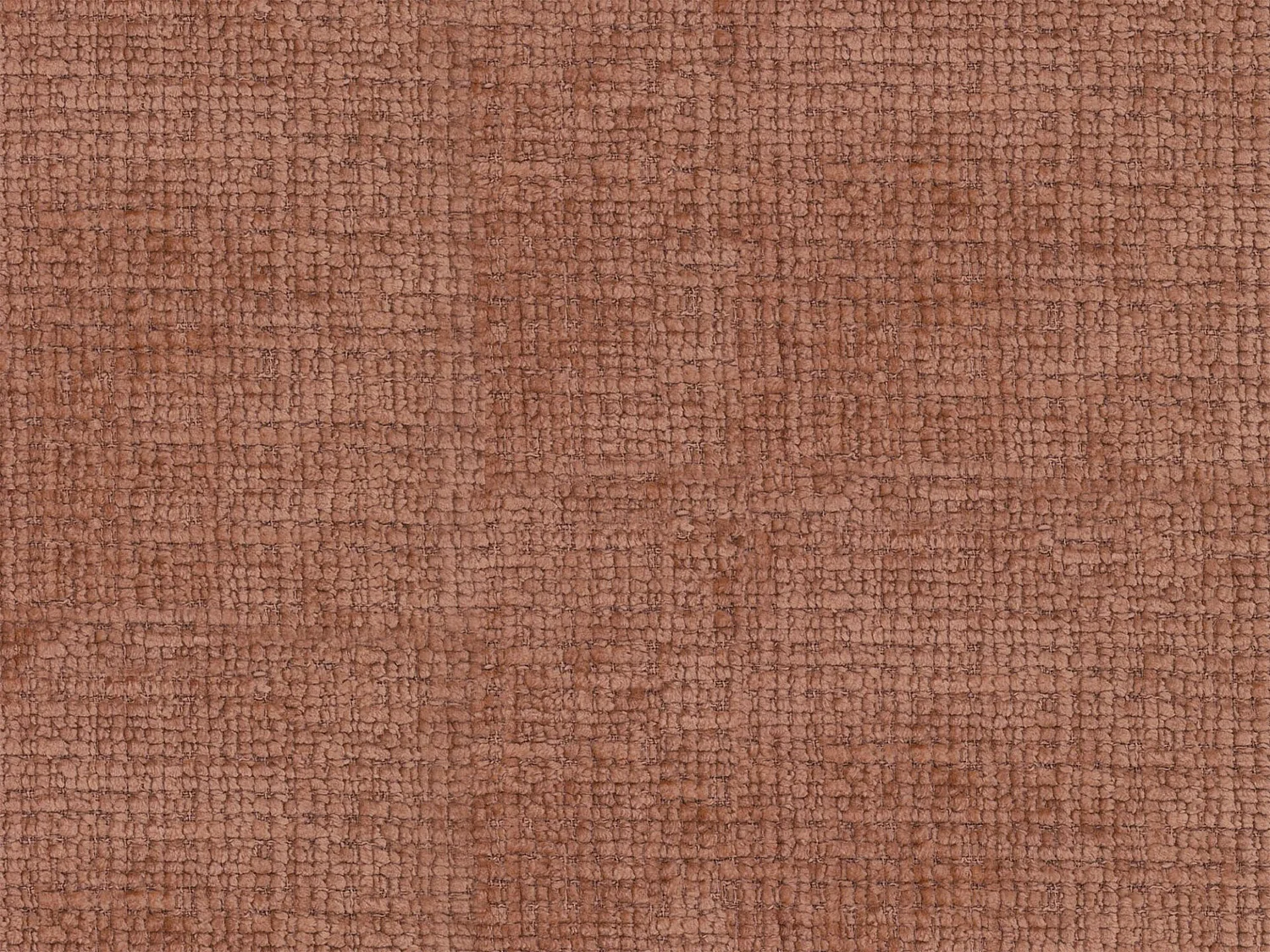 Driezitsbank van terracottakleurige chenille stof JUNETI