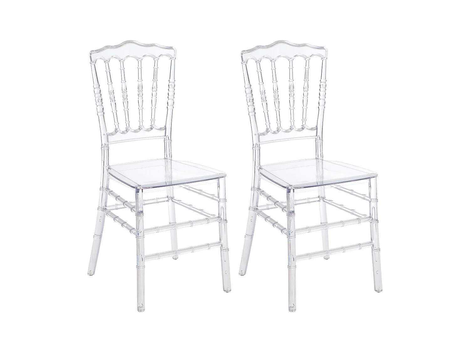 Lot de 2 chaises en polycarbonate - Cristal - AMBELON