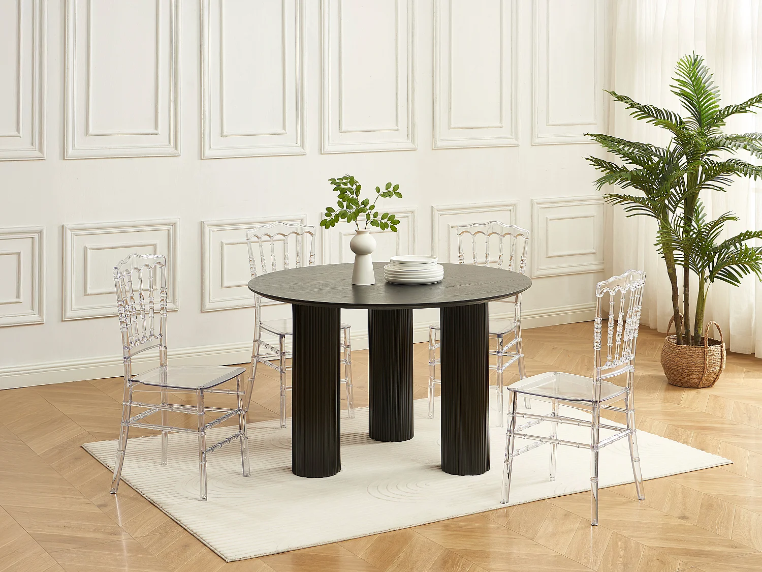 Lot de 2 chaises en polycarbonate - Cristal - AMBELON