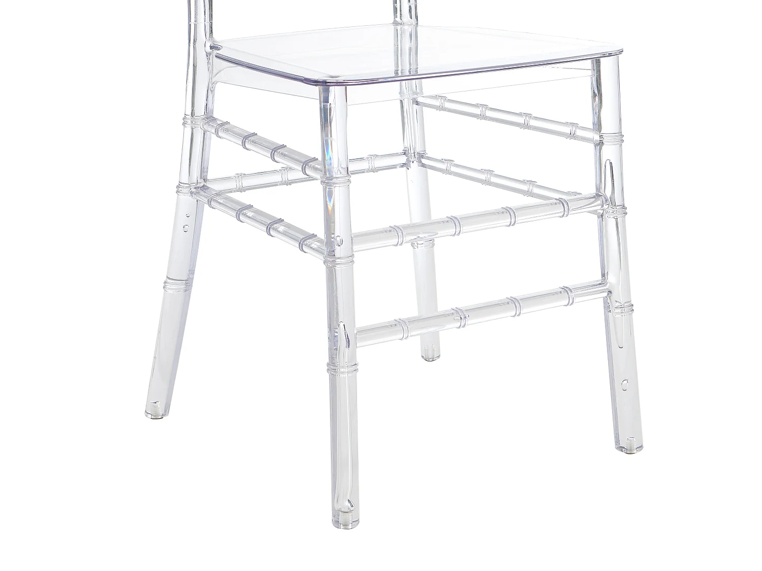 Zestaw 2 krzeseł z poliwęglanu - Kryształowy - AMBELON