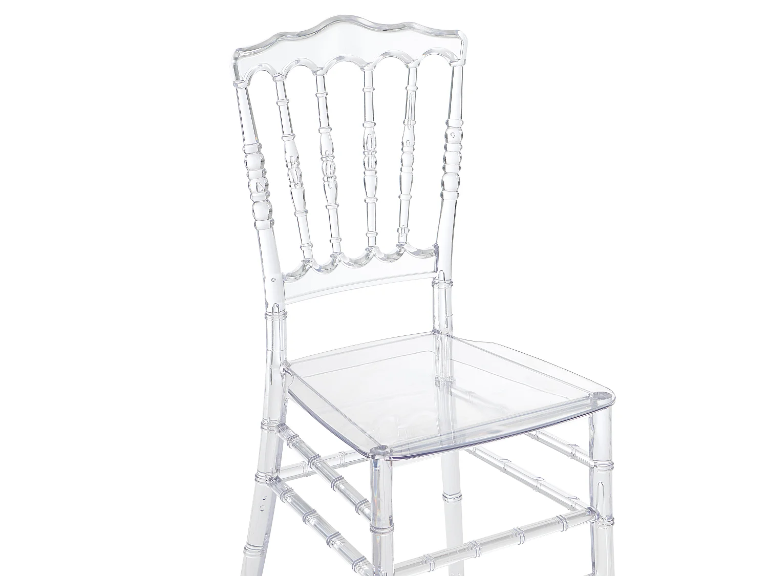 Zestaw 2 krzeseł z poliwęglanu - Kryształowy - AMBELON