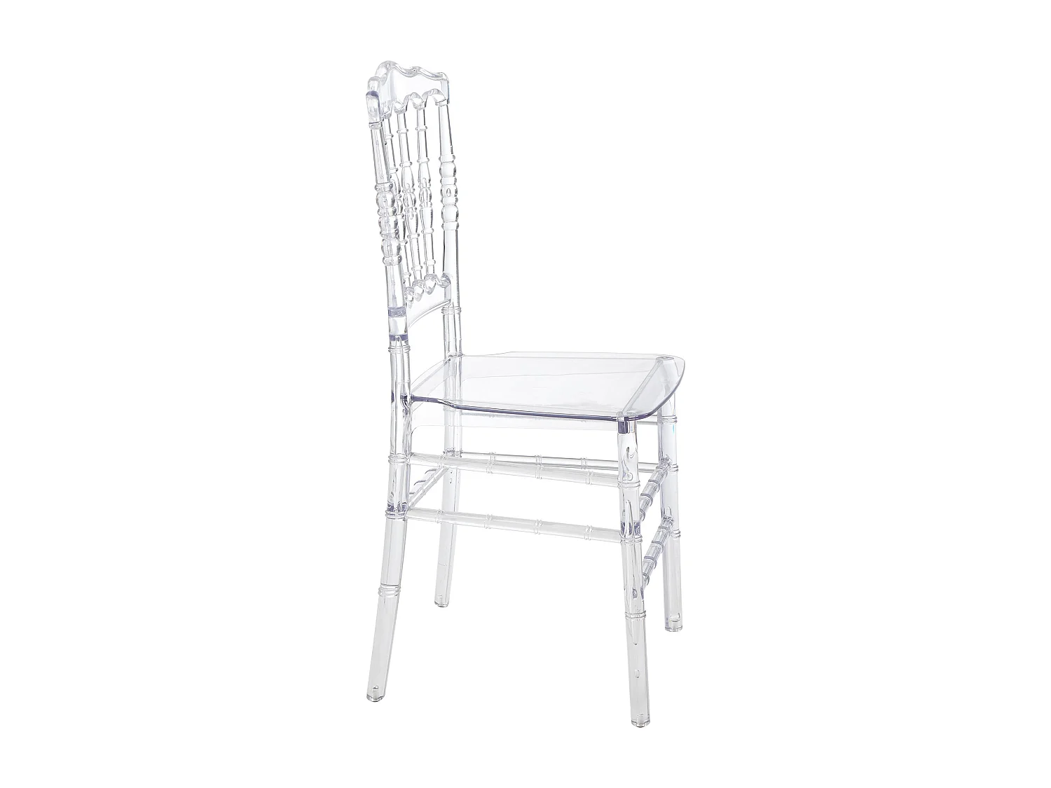 Zestaw 2 krzeseł z poliwęglanu - Kryształowy - AMBELON