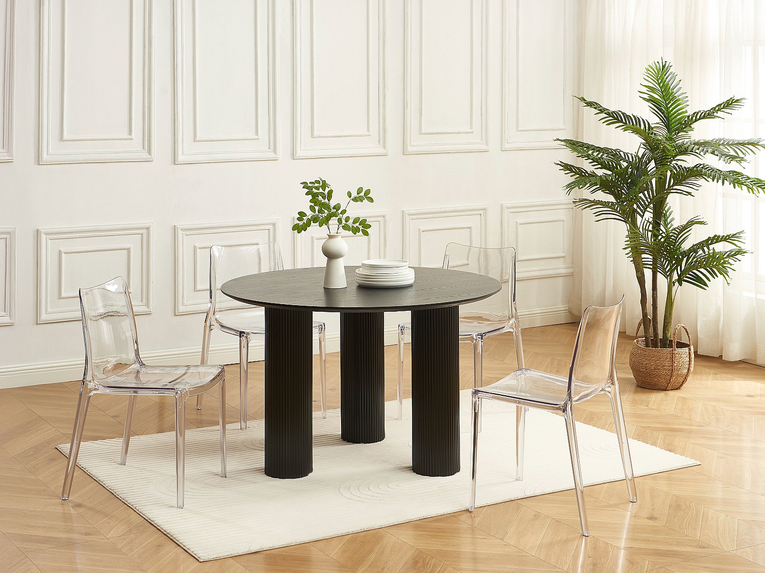 Vente-unique Stuhl 2er-Set - Polycarbonat - Kristall - Ranzaka