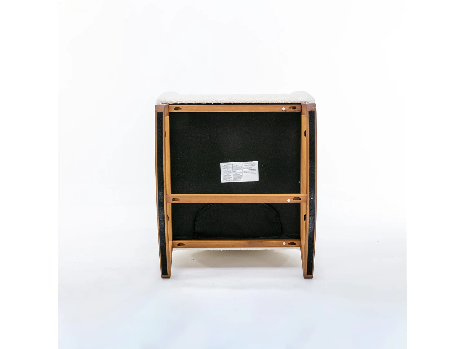 Fauteuil à bascule, fauteuil de relaxation, fauteuil de salon, d'accoudoirs, avec poches, velours Teddy, Blanc