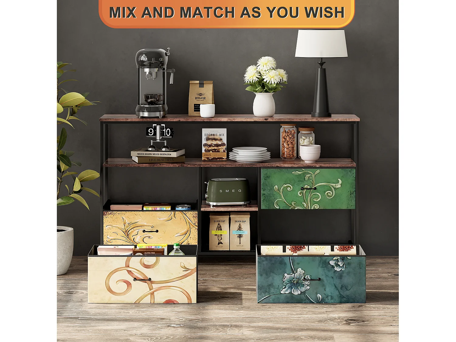 Meuble TV, Meuble TV avec 4 tiroirs, salon, salle de divertissement,chambre à coucher