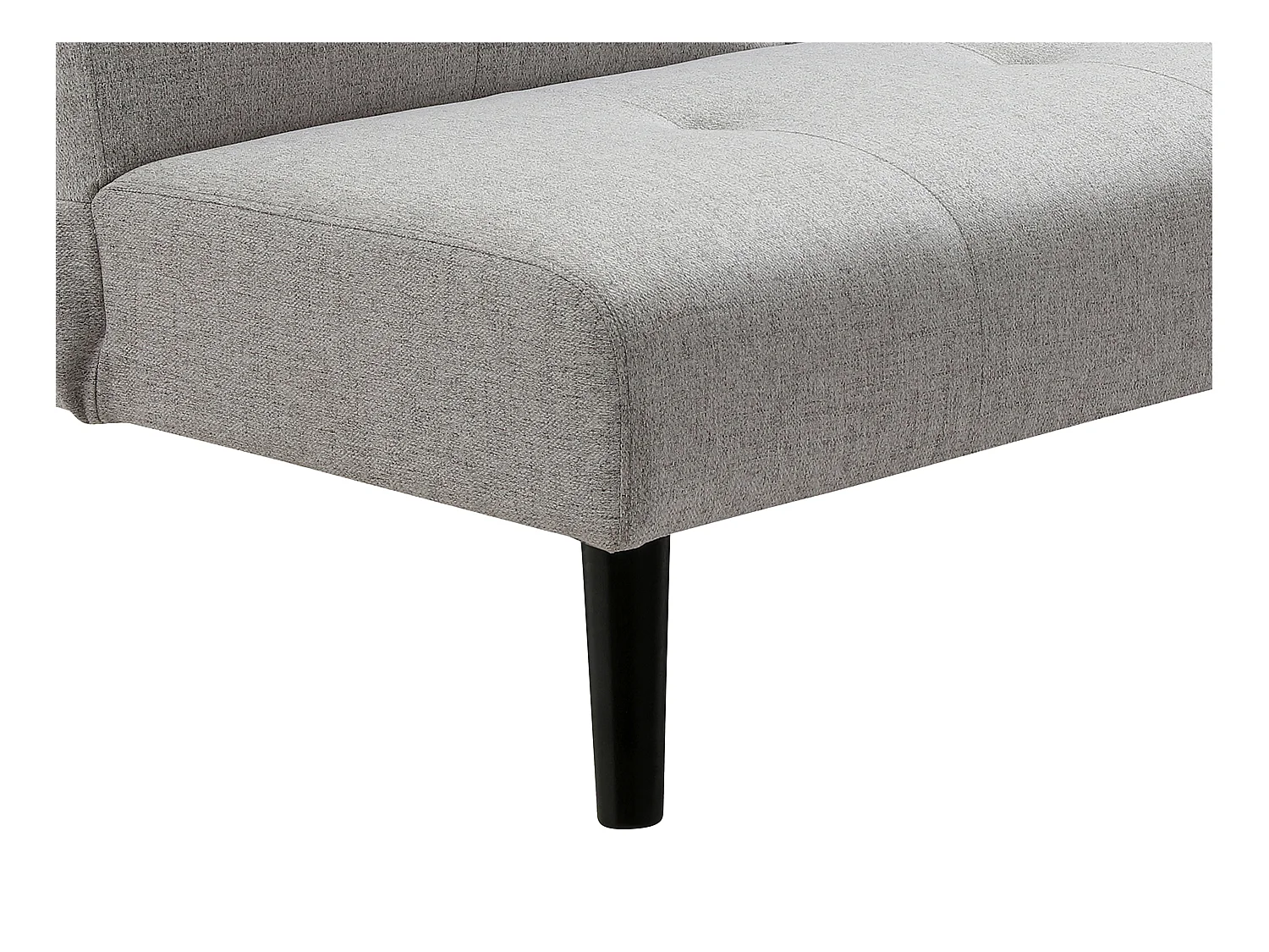 Kanapa rozkładana 3-osobowa z jasnej szarej tkaniny z półką CLOSIPA