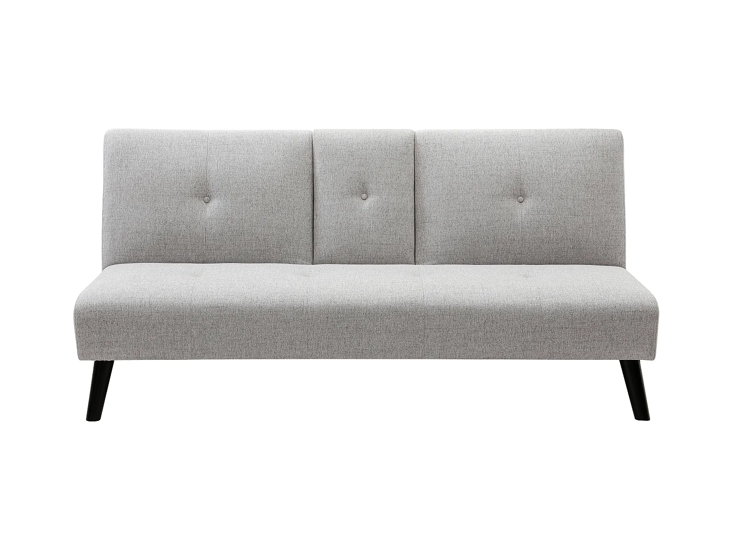 Kanapa rozkładana 3-osobowa z jasnej szarej tkaniny z półką CLOSIPA