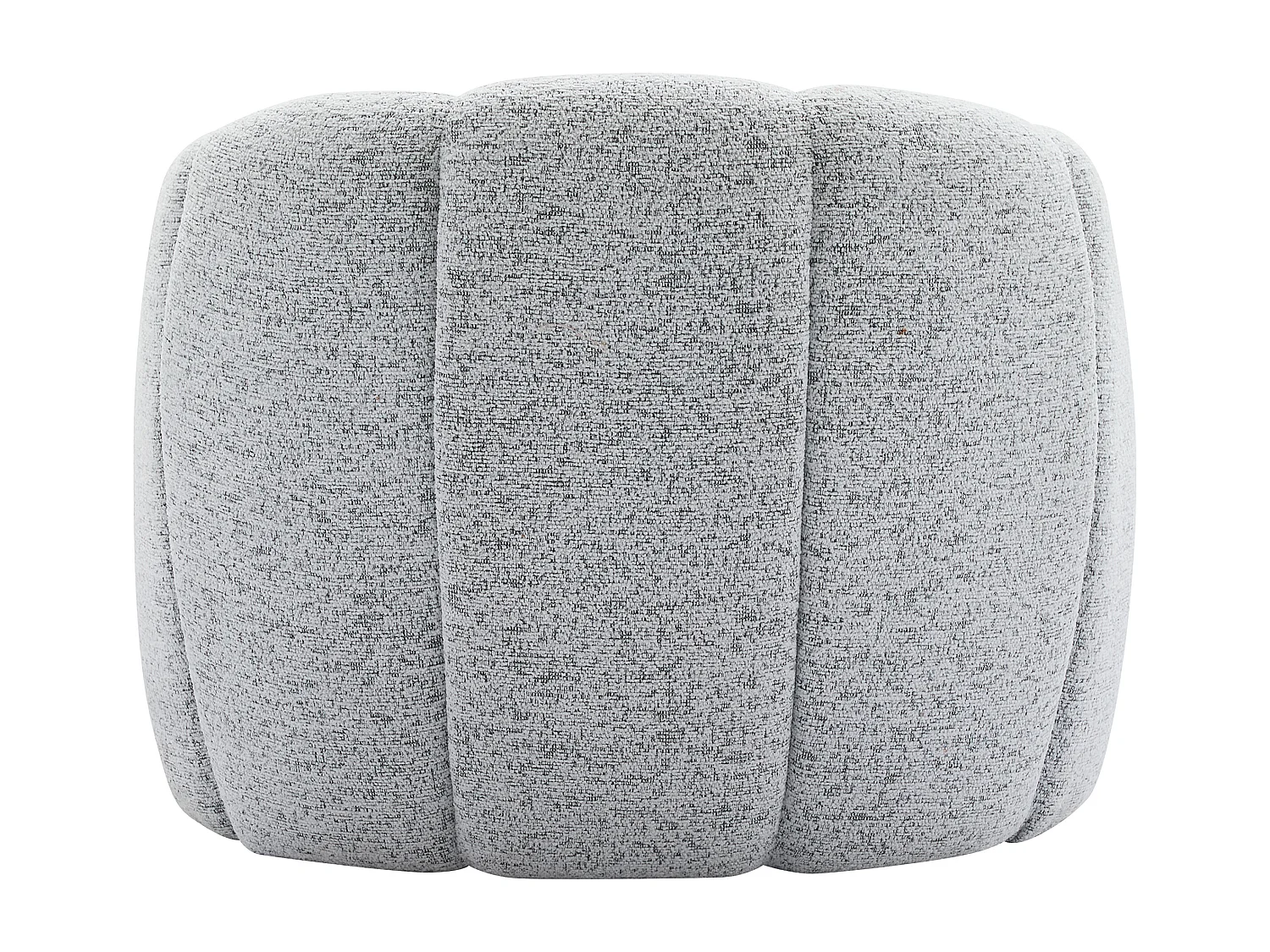 Schelpvormige stoel van grijze chenille-stof DELIPO