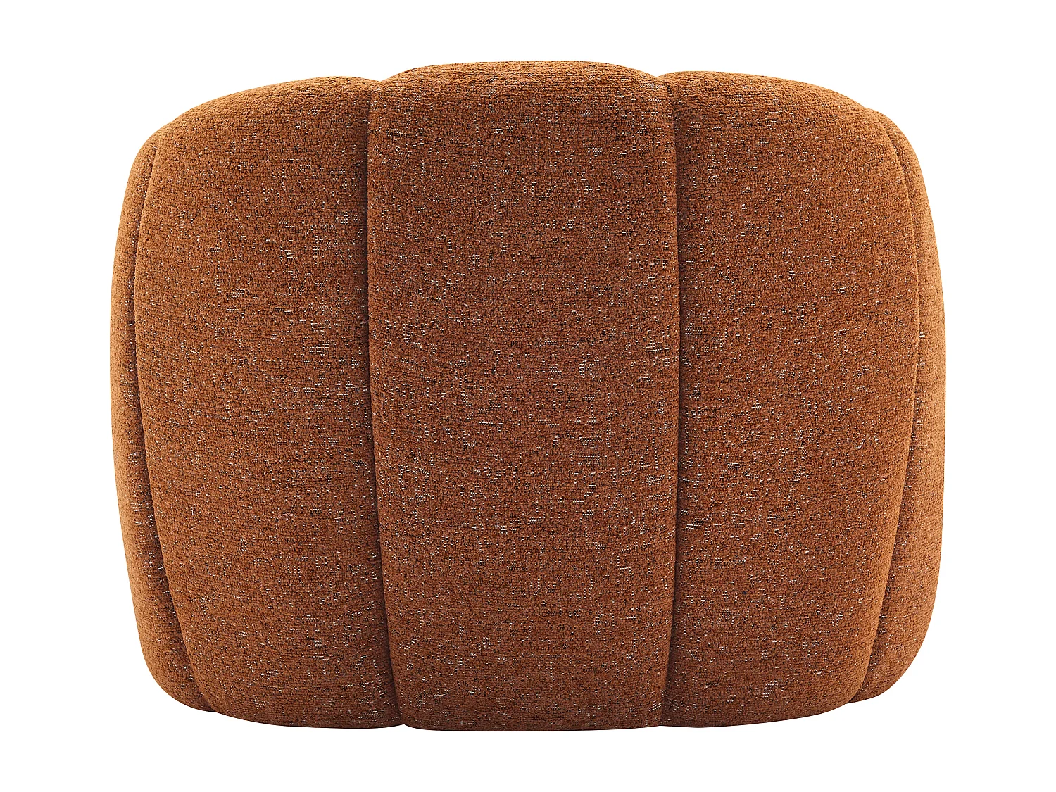Fauteuil coquillage en tissu chenille terracotta DELIPO