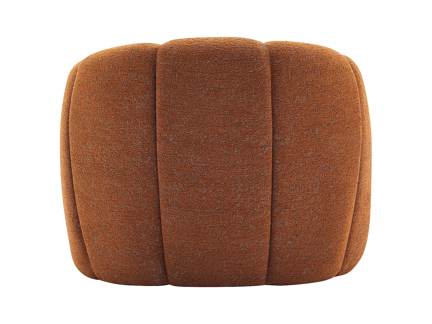 Sillón con forma de concha de tela de chenilla terracota DELIPO