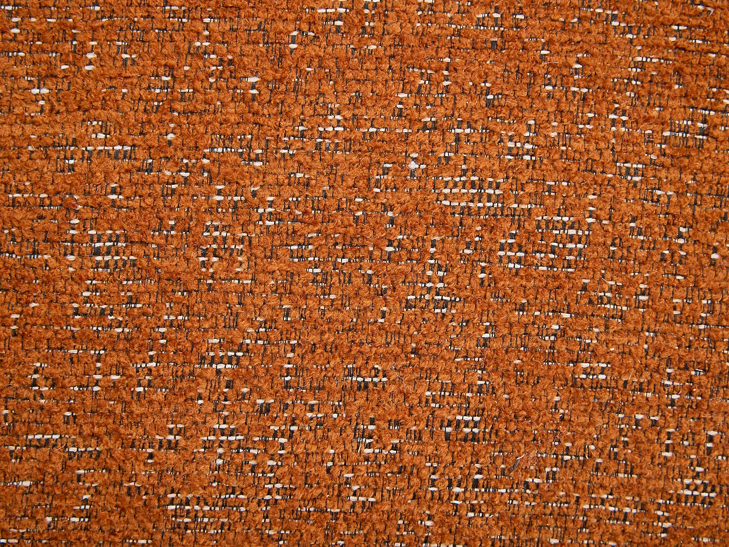 Fauteuil coquillage en tissu chenille terracotta DELIPO