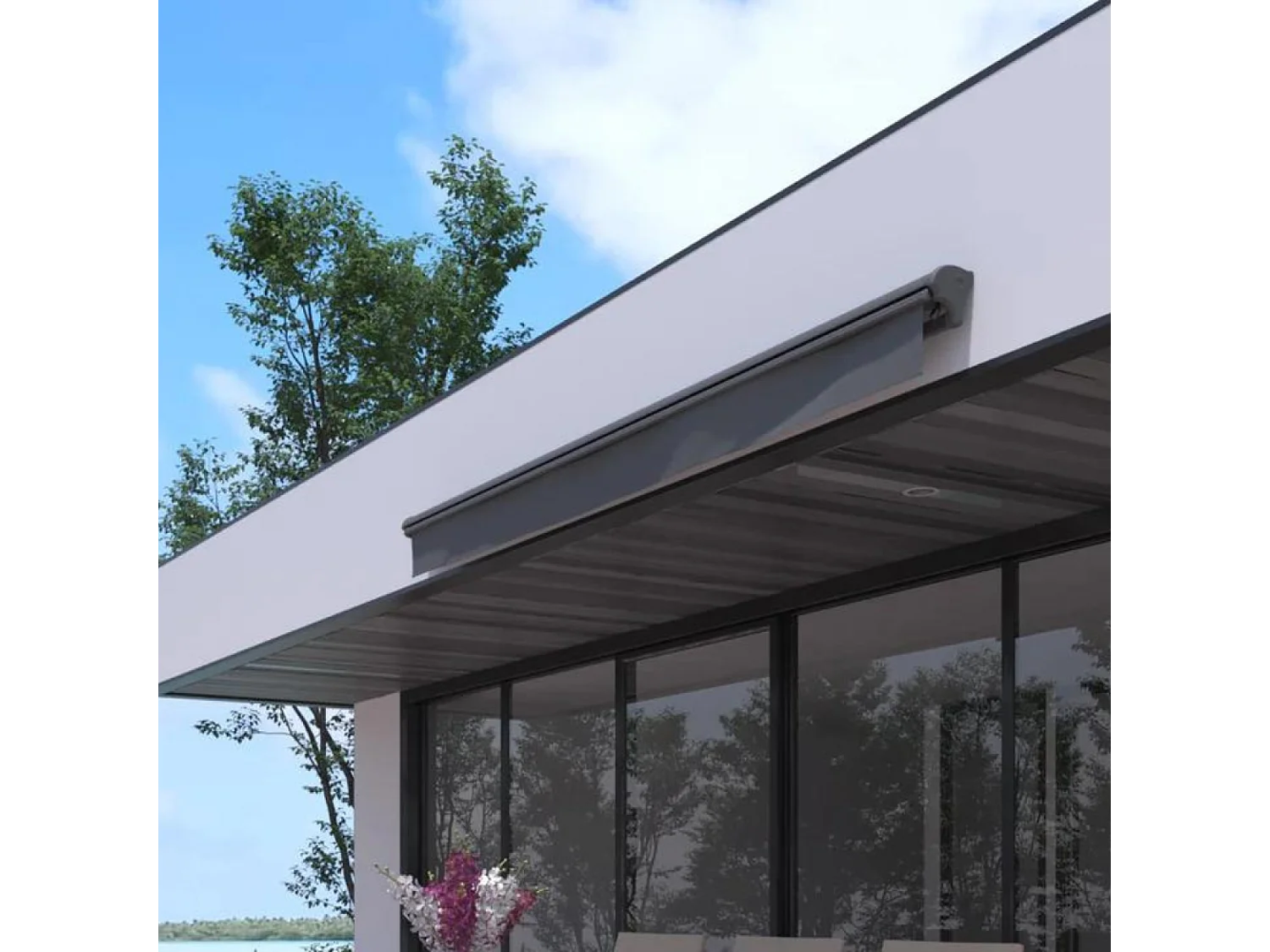 Handmatig Zonnescherm 3 x 2 m Grijs PISA - Effectieve Zonbescherming voor Terras of Balkon