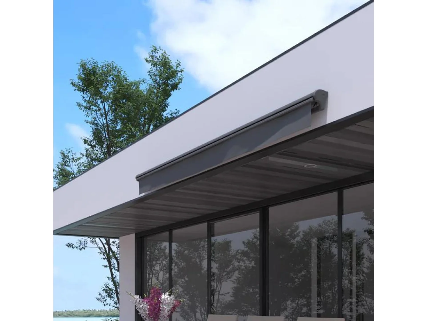 Store banne 3 x 2 m gris PISA