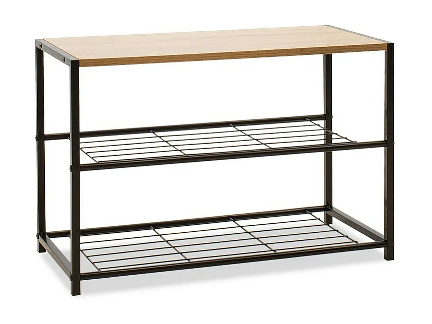 meuble range  chaussures  structure en métal noir 63x30x43cm