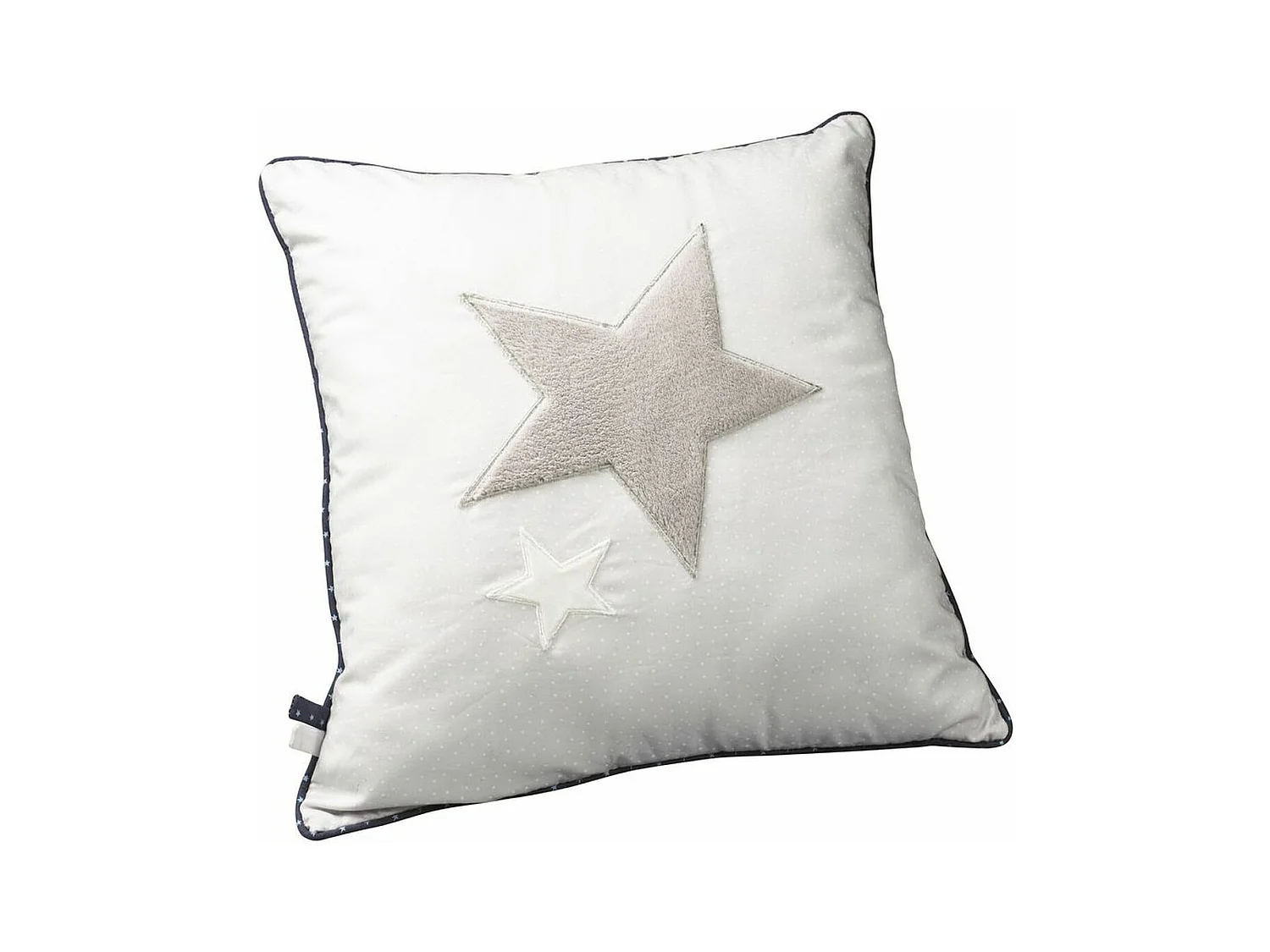 Cuscino a stella in cotone bianco