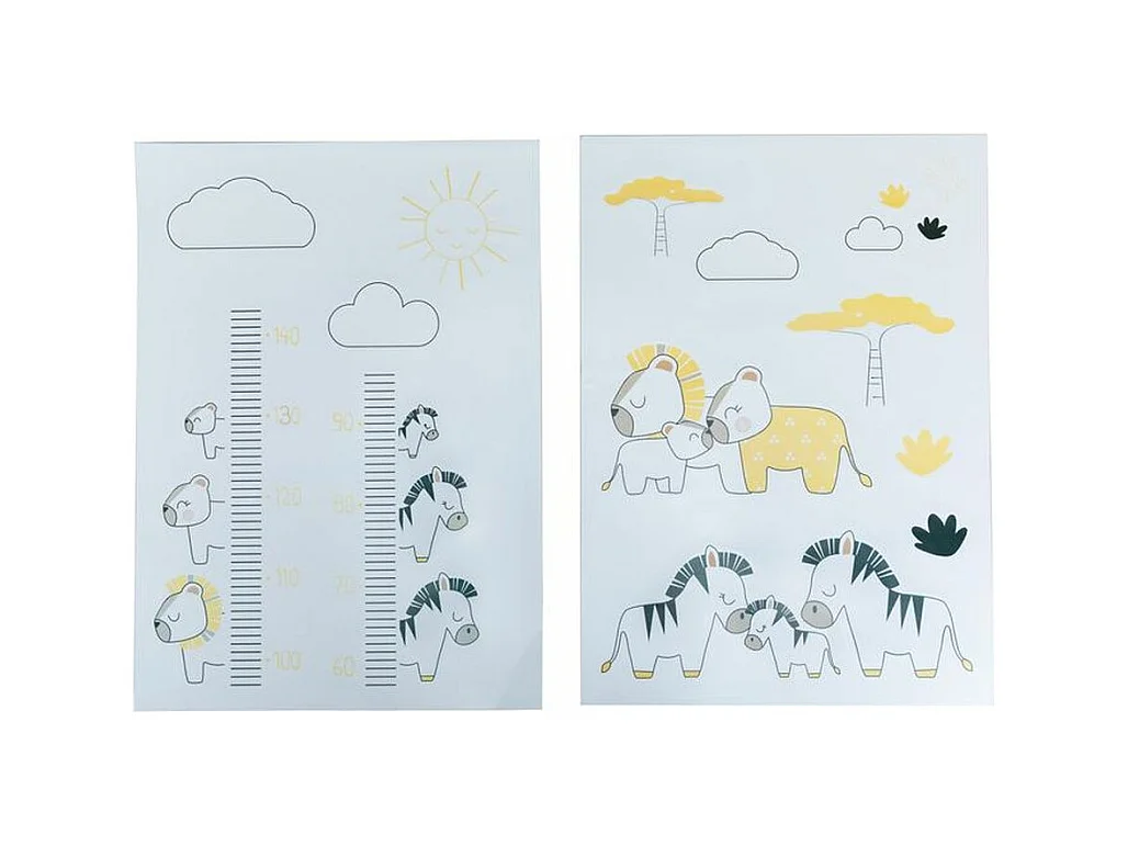 Stickers muraux savane 70x50cm PLUCHE ET POMPON - Sauthon