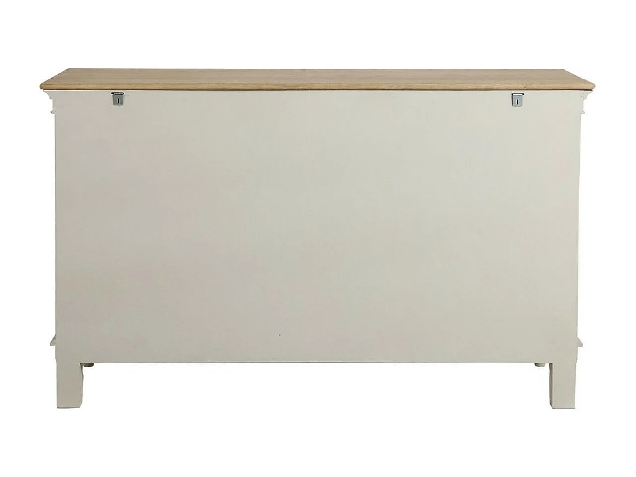 Buffet bas 2 portes 6 tiroirs MDF Blanc - Romance Interior's