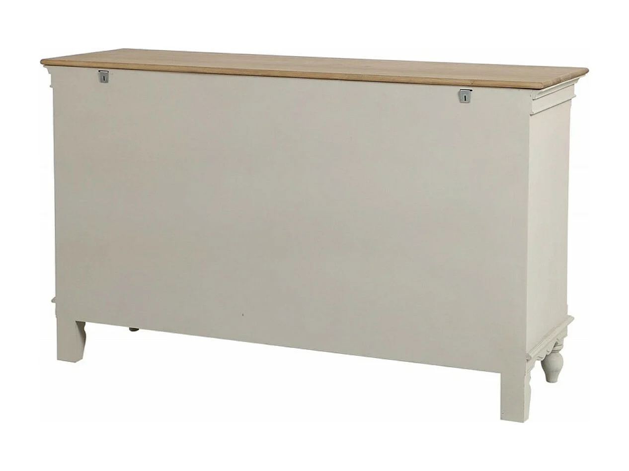 Buffet bas 2 portes 6 tiroirs MDF Blanc - Romance Interior's