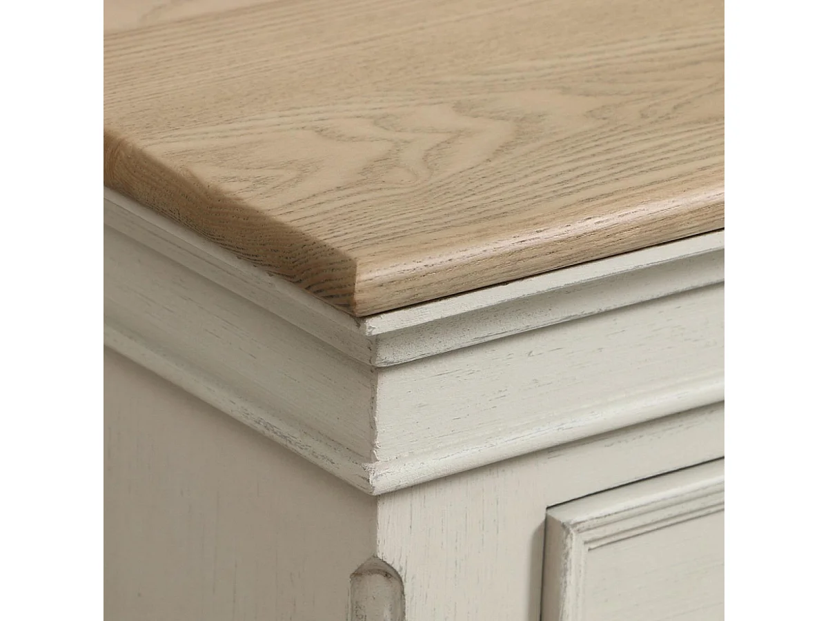 Buffet bas 2 portes 6 tiroirs MDF Blanc - Romance Interior's