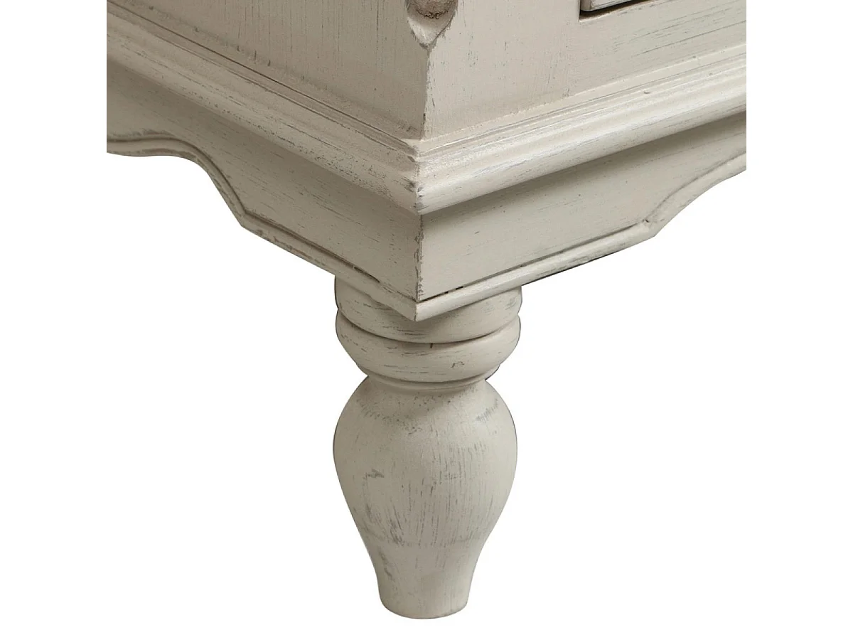 Buffet bas 2 portes 6 tiroirs MDF Blanc - Romance Interior's