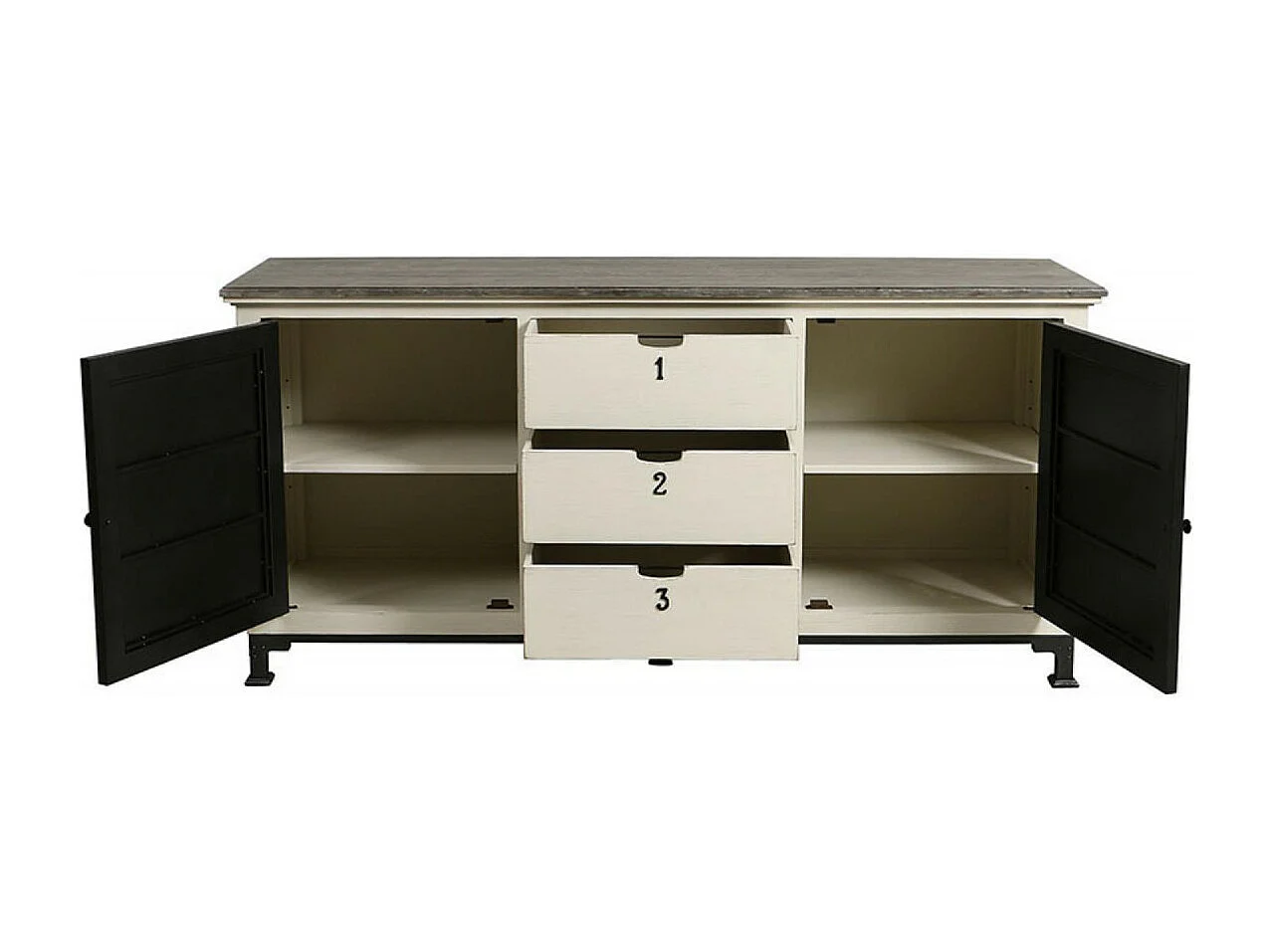 Buffet bas Bois Blanc - Ouessant Interior's