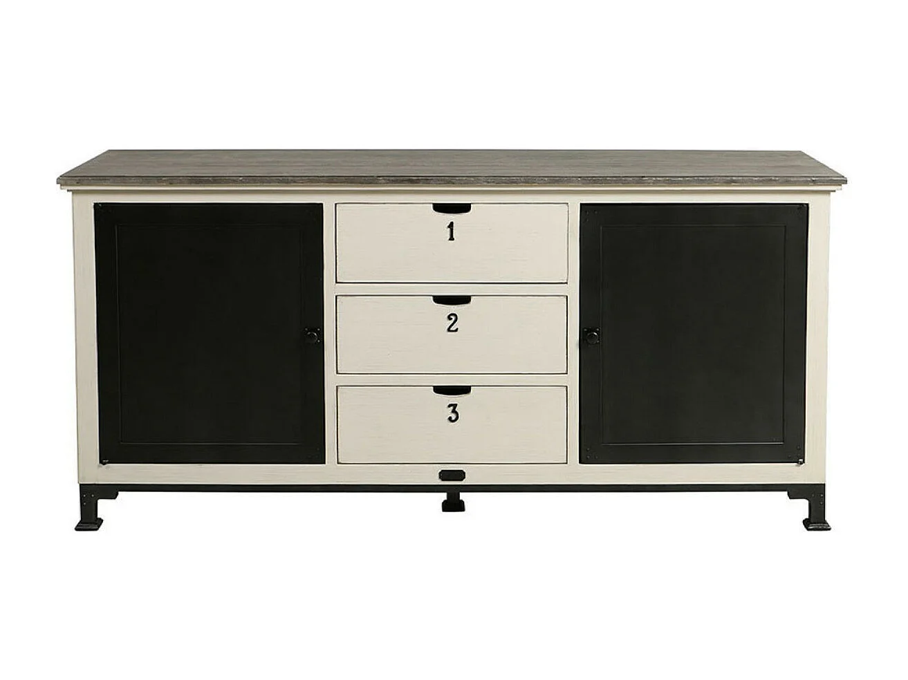 Buffet bas Bois Blanc - Ouessant Interior's