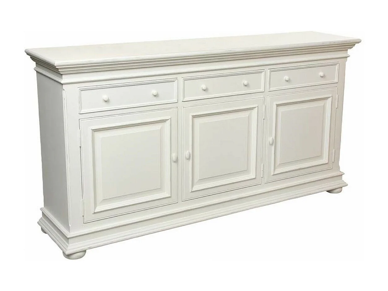 Buffet bas 3 portes MDF Blanc - Harmonie Interior's