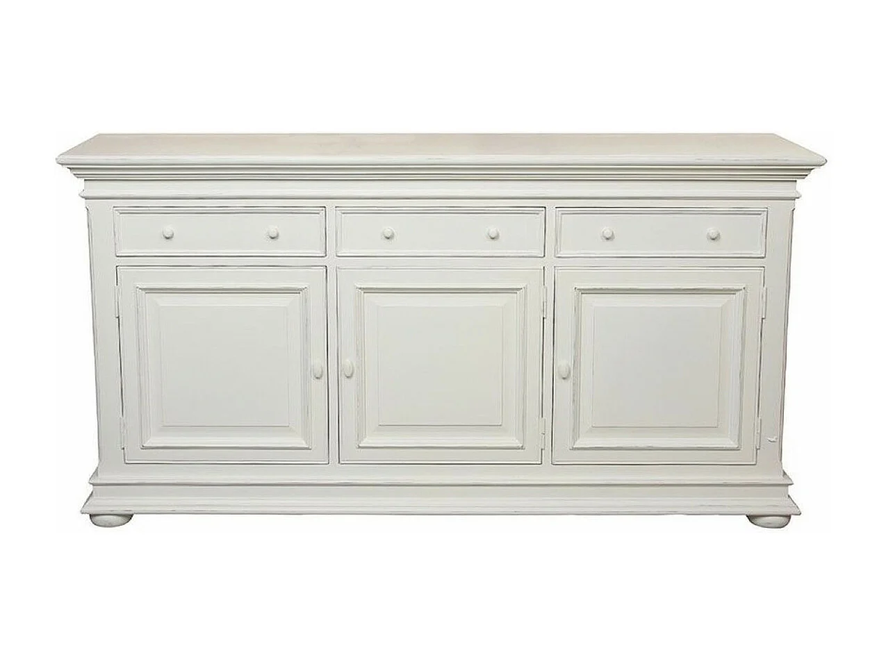 Buffet bas 3 portes MDF Blanc - Harmonie Interior's