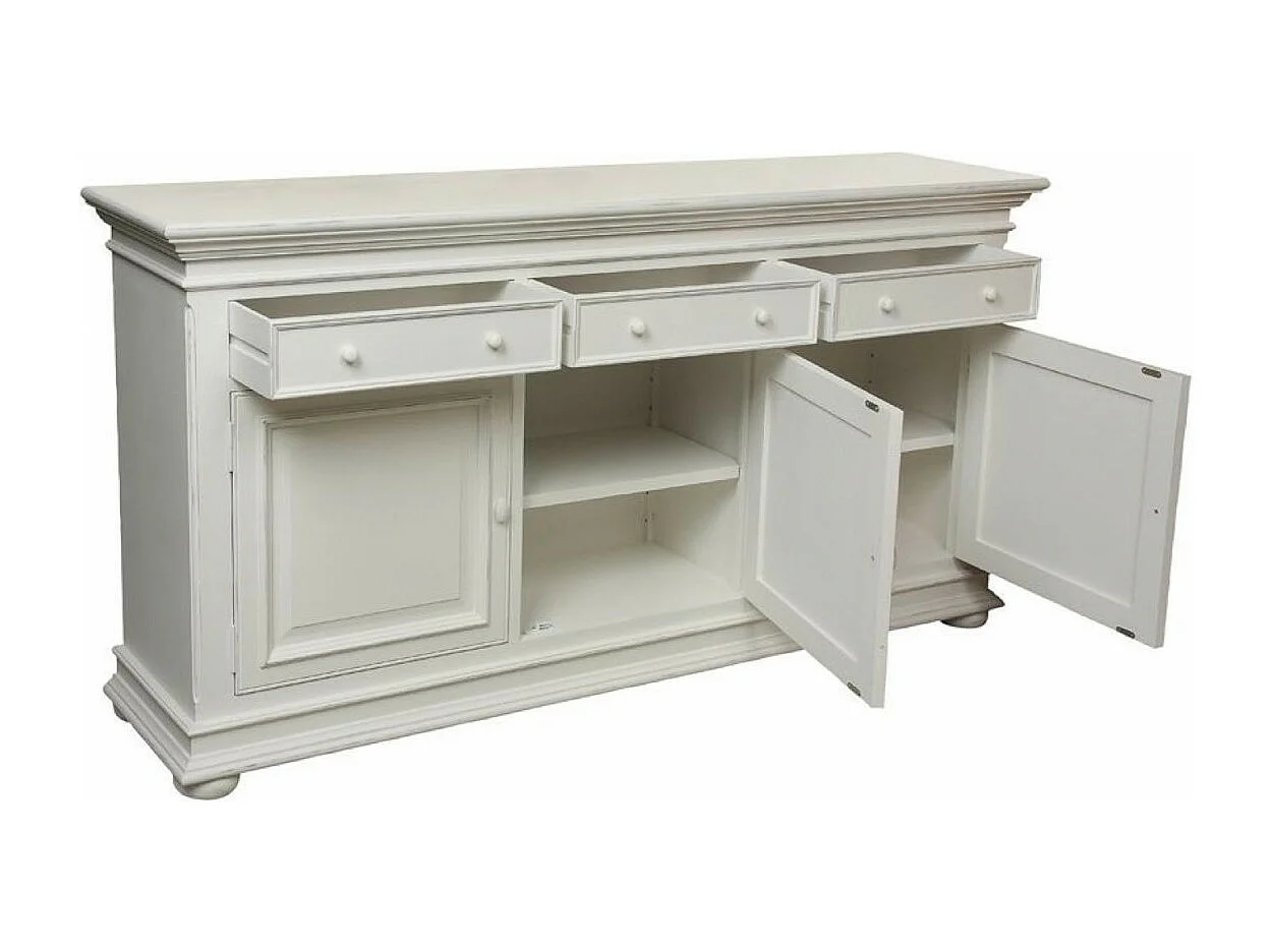 Buffet bas 3 portes MDF Blanc - Harmonie Interior's