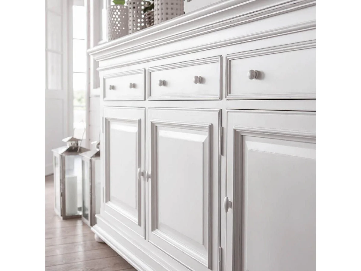 Buffet bas 3 portes MDF Blanc - Harmonie Interior's