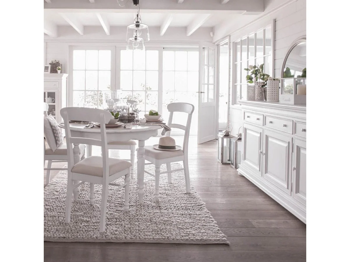 Buffet bas 3 portes MDF Blanc - Harmonie Interior's