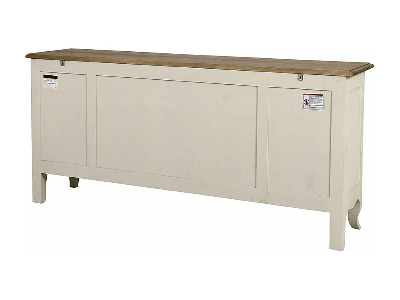 Buffet bas 4 portes 1 tiroir Bois Blanc - Manoir Interior's