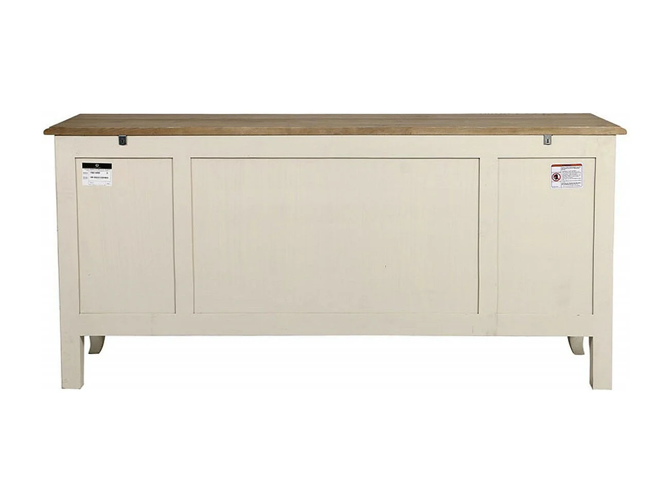 Buffet bas 4 portes 1 tiroir Bois Blanc - Manoir Interior's