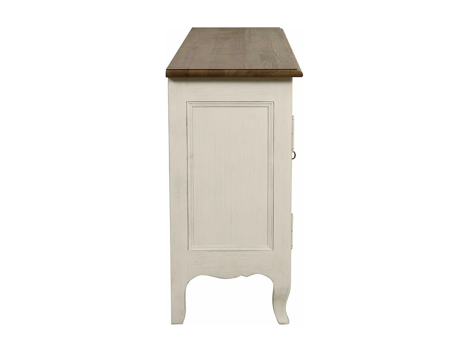 Buffet bas 4 portes 1 tiroir Bois Blanc - Manoir Interior's