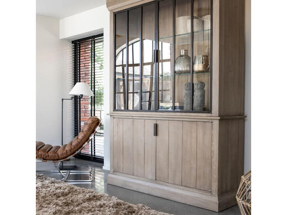 Buffet vitré Bois Marron - Demeure Interior's