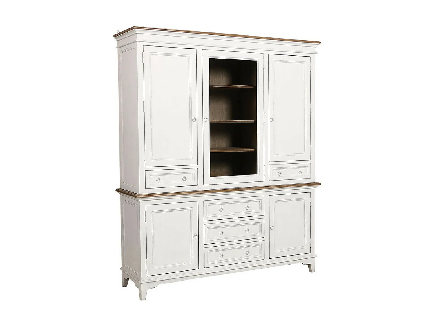Buffet 5 portes 5 tiroirs Bois Blanc - Esquisse Interior's