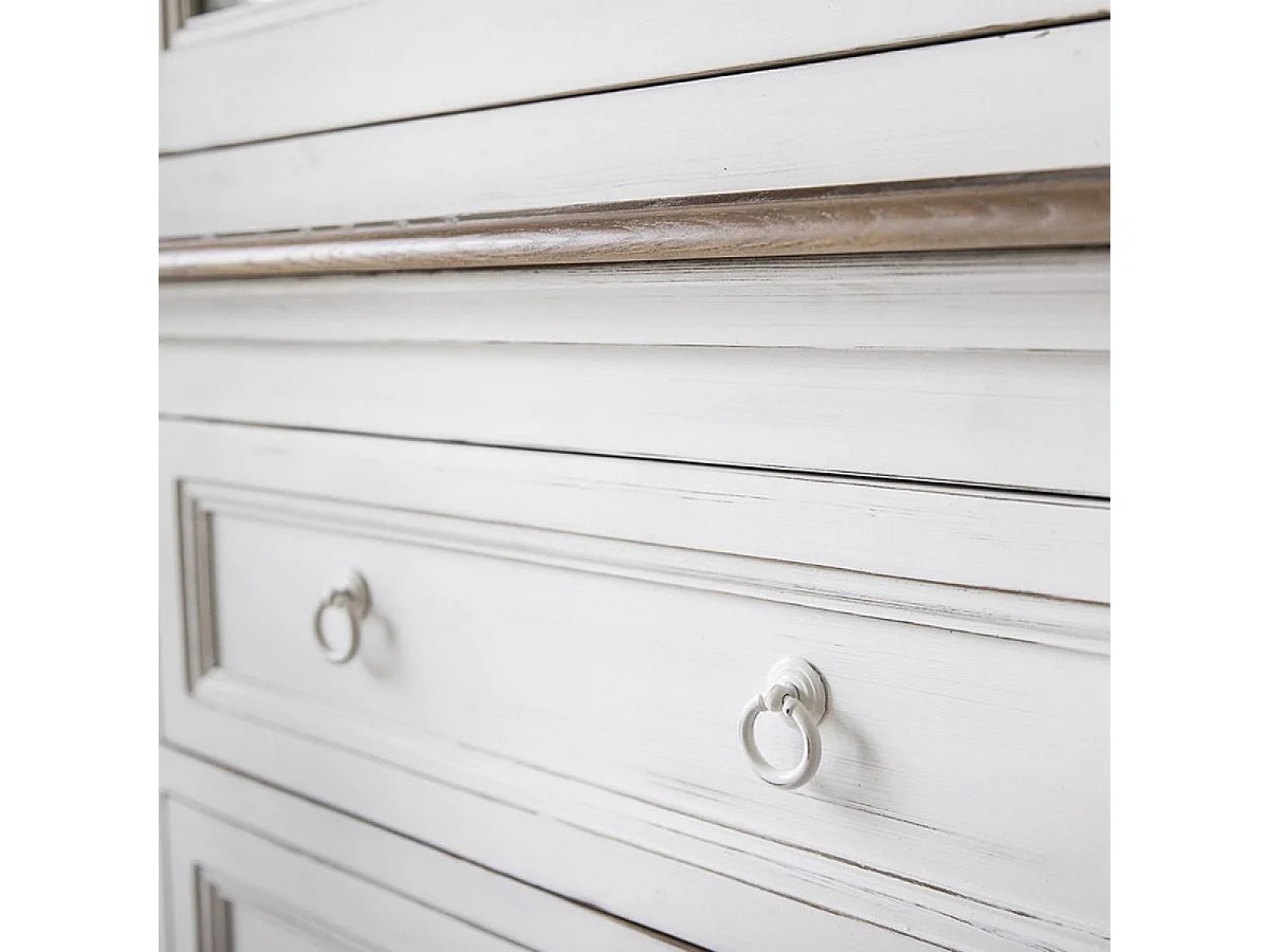 Buffet 5 portes 5 tiroirs Bois Blanc - Esquisse Interior's
