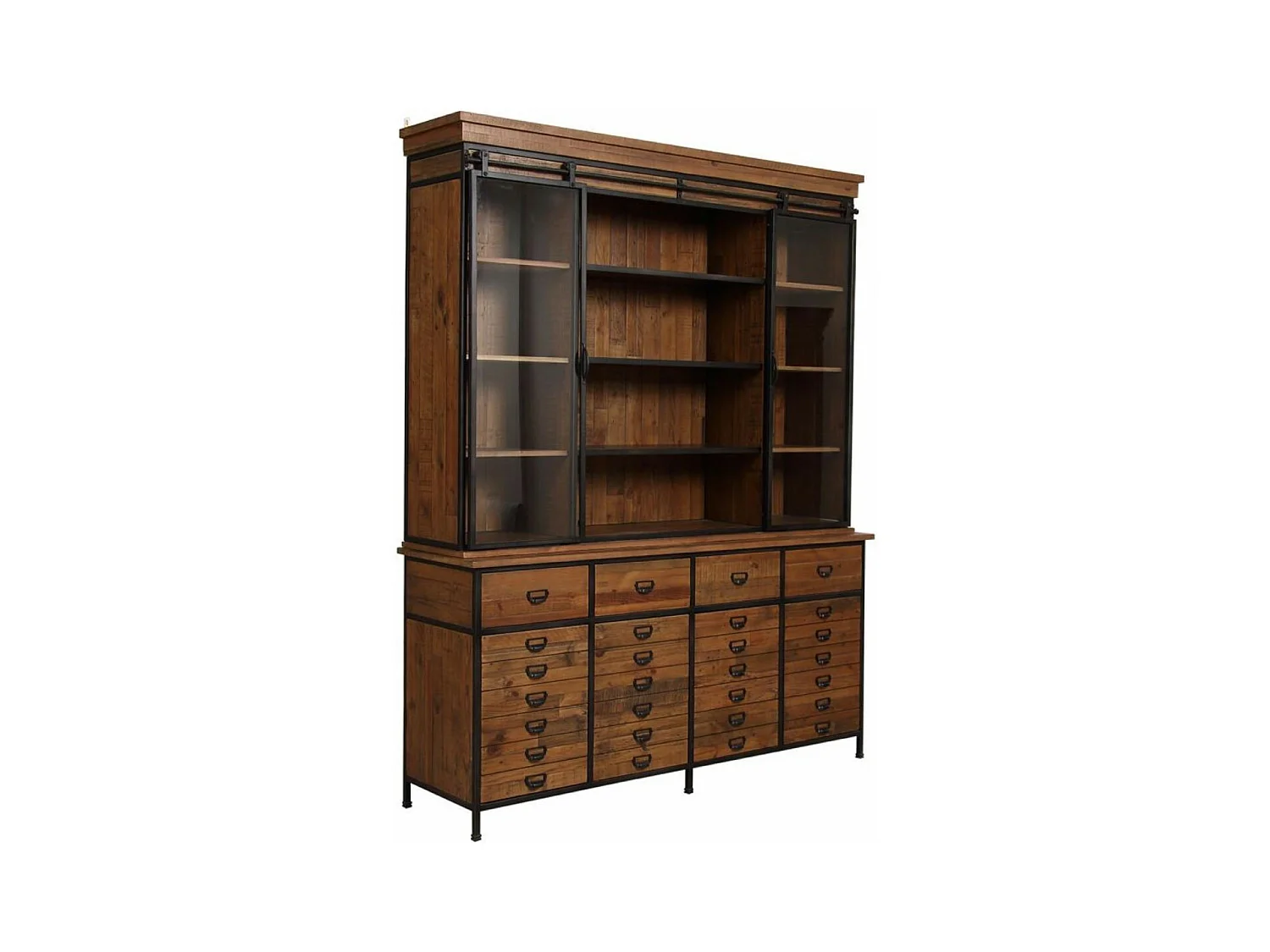 Buffet vitré Bois Marron - Manufacture Interior's