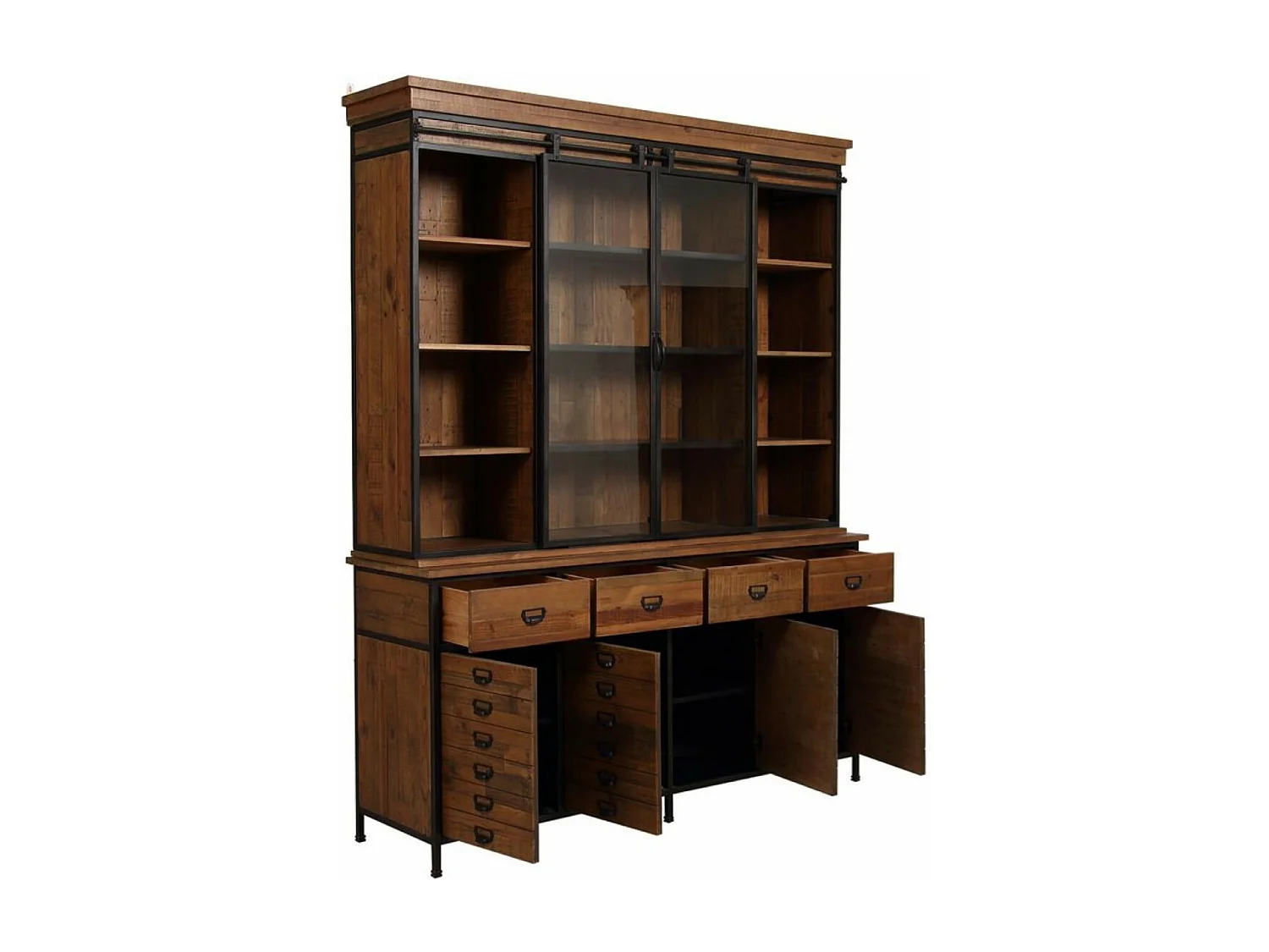 Buffet vitré Bois Marron - Manufacture Interior's